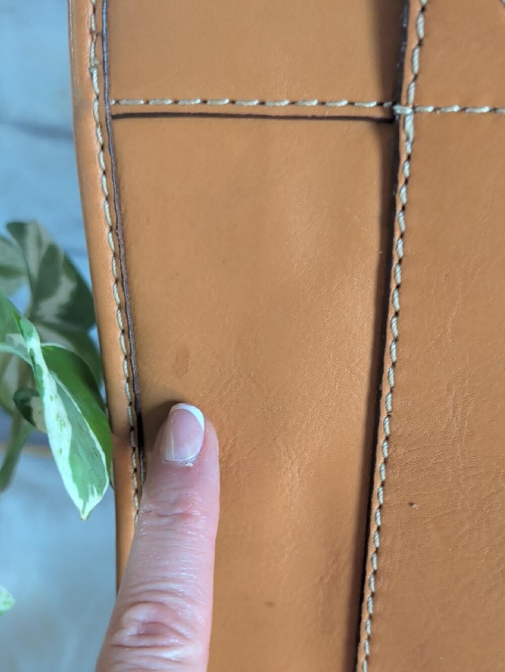 Vintage MICHAEL Michael Kors Tan Leather Tote with Front Zips & Dustbag - Picture 6 of 13